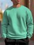 Erkek Mint Yeşili Oversize Bisiklet Yaka Sweatshirt 1