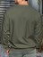 Erkek Haki Oversize Bisiklet Yaka Sweatshirt 2