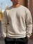 Erkek Bej Oversize Bisiklet Yaka Sweatshirt 1