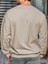 Erkek Bej Oversize Bisiklet Yaka Sweatshirt 2