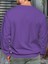Erkek Mor Oversize Bisiklet Yaka Sweatshirt 2