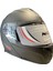 Motorsiklet Kask Crn Mat Siyah-Gri Çene Açılır-Tam Kask Vizörlü ve Intercom Takma Yuvalı 1