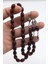 Bordo Arpa Kesim Fırınlanmış Gümüş Püsküllü Sıkma Kehribar Tesbih 201023887 4