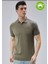 Erkek Haki %100 Pamuk Polo Yaka Kısa Kollu Triko Kazak TRIST-7107 4