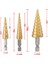 Siyah 3-12 3-12MM 4-12MM 4-20MM Hss Düz Oluk Adım Matkap Ucu Seti Titanyum Kaplamalı Ahşap Metal Delik Kesici Çekirdek Matkap Ucu Seti (Yurt Dışından) 4