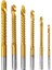 1 Adet Yuvarlak 6/1 Adet Hss Büküm Matkap Uçları Seti 3-8mm Tırtıklı Kanal Açma Kesme Musluk Spiral Testere Ahşap Metal Plastik Delik Testere Titanyum Matkap Araçları (Yurt Dışından) 5