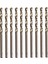 Kahverengi Yüksek Hız Çeliği 10 Adet Mini Matkap Uçları, Alaşımlı Çelik, Demir Dışı Metal, Dökme Demir ve Sert Dropshipping'de Delik Açmak Için (Yurt Dışından) 2