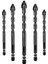 5mm-1 Adet 3-12MM Çapraz Hex Kiremit Matkap Uçları Seti Cam Seramik Beton Delik Açıcı Tuğla Sert Alaşım Üçgen Bit Araç Kiti Metal Matkap (Yurt Dışından) 2