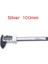 Gümüş 100MM Dijital Kumpas Elektronik Karbon Fiber Sürmeli Kumpaslar 150MM/100MM Plastik Ölçer Mikrometre Cetvel Ölçme Araçları Enstrüman (Yurt Dışından) 1
