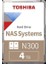 3,5" N300 4tb 512MB 7200RPM MN10ADA400ES Sata 3, 7/24 Nas 2