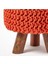 Home Scapes Örme Tabure 42 cm Yükseklik Turuncu Mobilya Puf Pamuk Kumaş Tekstil Genişlik 32 cm 1 Adet 4