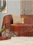 Softmicro Etnik Desenli Boho 130X180 cm Koltuk Örtüsü Şalı, Kanepe Örtüsü, Tv Battaniyesi Kiremit R 2