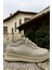 D25YA-3275 Krem Kadın Sneaker Deri Tam Ortopedik Casual Günlük Kadın Ayakkabı 3
