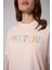Kadın T-Shirt Puda Pembe Culture Nakışlı Oversize Basic - 2508 3