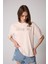 Kadın T-Shirt Puda Pembe Culture Nakışlı Oversize Basic - 2508 5