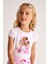 Kısa Kollu Fırfırlı Renkli Baskı Rahat Pamuklu Özel Gün Bayramlık Kız Çocuk T-Shirt 1