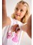 Kısa Kollu Fırfırlı Renkli Baskı Rahat Pamuklu Özel Gün Bayramlık Kız Çocuk T-Shirt 3
