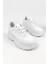 Yüksek Tabanlı Kadın Spor Ayakkabı 6 cm - Beyaz 1