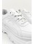 Yüksek Tabanlı Kadın Spor Ayakkabı 6 cm - Beyaz 3