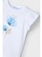 Kısa Kollu Fırfırlı Çiçek Baskılı Pamuklu Rahat Özel Gün Bayramlık Kız Çocuk T-Shirt 5