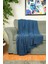 Koltuk Örtüsü | Çekyat Örtüsü | Koltuk Şalı 175X215 Şönil Çift Taraflı | Indigo 1