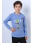 Erkek Çocuk Uzun Kollu Tshirt Stay True Baskılı Bisiklet Yaka E29 1
