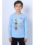 Erkek Çocuk Uzun Kollu Tshirt Stay True Baskılı Bisiklet Yaka E29 1