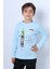 Erkek Çocuk Uzun Kollu Tshirt Stay True Baskılı Bisiklet Yaka E29 2