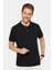 Erkek 5'li Paket Siyah-Beyaz-Lacivert-Haki-Gri Slim Fit Dar Kesim Pamuklu Düz Pike Polo Yaka Tişört 2