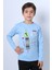 Erkek Çocuk Uzun Kollu Tshirt Stay True Baskılı Bisiklet Yaka E29 2