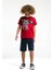 Erkek Çocuk Kırmızı Bermuda Takım 1