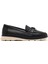 Kadın Siyah Deri Comfort Loafer 25SFD153618 1