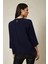 Lacivert 3/4 Kollu Katmanlı Oversize Kadın Bluz 3