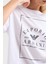 Pamuk Oversize Fit Bisiklet Yaka Logolu T Shirt Bayan T Shirt EW000553 AF10887 U0002 3