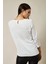 Beyaz 3/4 Kollu Katmanlı Oversize Kadın Bluz 5