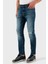 Streç Pamuklu Regular Fit Normal Bel Düz Paça Jeans Erkek Kot Pantolon 50534683 405 3