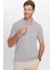 Erkek 5'li Paket Siyah-Gri-Haki-Mavi-Beyaz Slim Fit Dar Kesim Pamuklu Düz Pike Polo Yaka Tişört 3