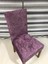 Süngerli Koltuk Çekyat Örtüsü Damar Desenli Parlak Lila Rengi Kaymaz 4