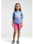 Kız Çocuk Mavi Şort Takım 4