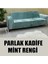 Parlak Kadife Kumaş Renk Kombinli 2 Adet Üçlü & Çekyat- 2 Adet Tekli Set Koltuk Kılıfı 3