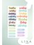 Günler Sticker Set Ingilizce Günler Sticker Ajanda Bullet Journal Için Uygun Set 1