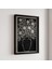 Çiçek Vazosu Siyah Beyaz Baskı Sanatı Ahşap Çerçeveli Duvar Tablosu 2