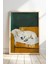 Soyut Köpek Sanat Baskısı Ahşap Çerçeveli köpek Duvar tablosu 1