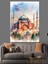 Pastel Renkli Ayasofya Camii Dekoratif Kanvas - Mdf Ahşap Tablo 3