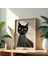Soyut Kedi Sanatı Ahşap Çerçeveli Duvar Tablosu 2