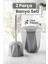 2 Parça Vanity Klik Kapaklı Banyo Seti - Dekoratif Banyo Düzenleyici Çöp Kovası Wc Klozet Fırça Seti 1