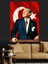 Atatürk ve Türk Bayrağı Dekoratif Kanvas - Mdf Ahşap Tablo 1