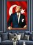 Atatürk ve Türk Bayrağı Dekoratif Kanvas - Mdf Ahşap Tablo 2