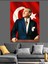 Atatürk ve Türk Bayrağı Dekoratif Kanvas - Mdf Ahşap Tablo 3