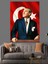 Atatürk ve Türk Bayrağı Dekoratif Kanvas - Mdf Ahşap Tablo 4
